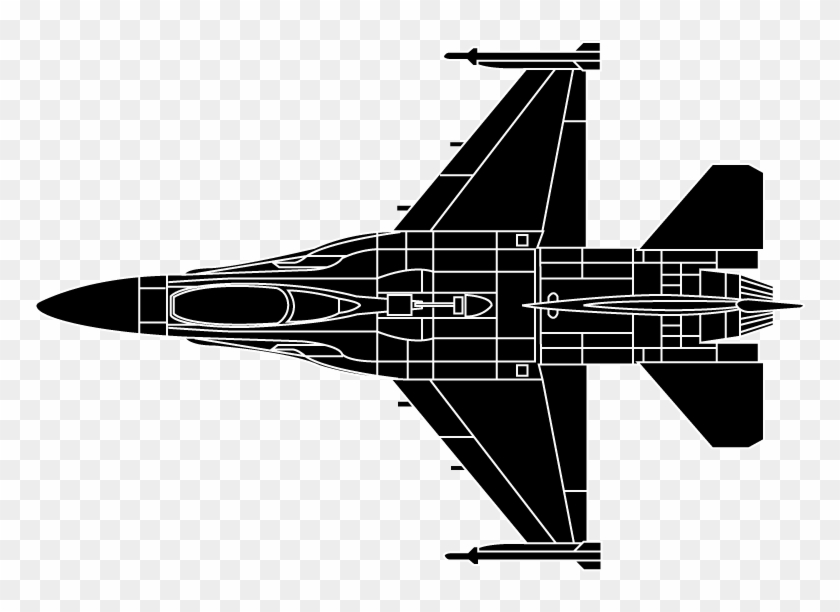 F 16 Top View , Png Download - F16 Top View Clipart