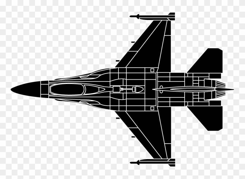 F 16 Top View , Png Download - F16 Top View Clipart #4205012