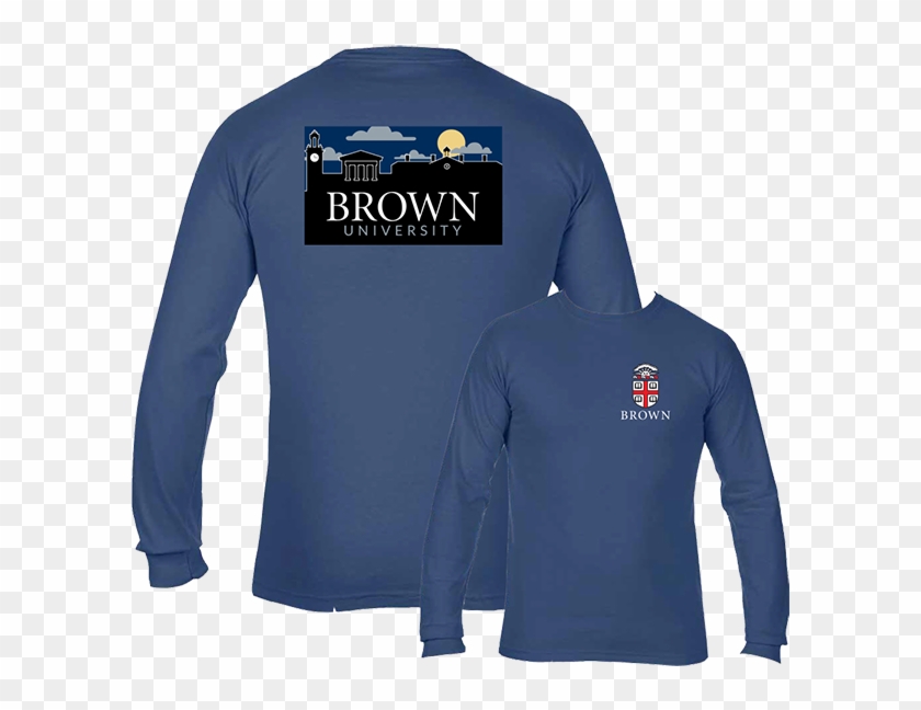 Image For Uscape Long Sleeve Comfort Colors Tee - Brown University Clipart #4205795