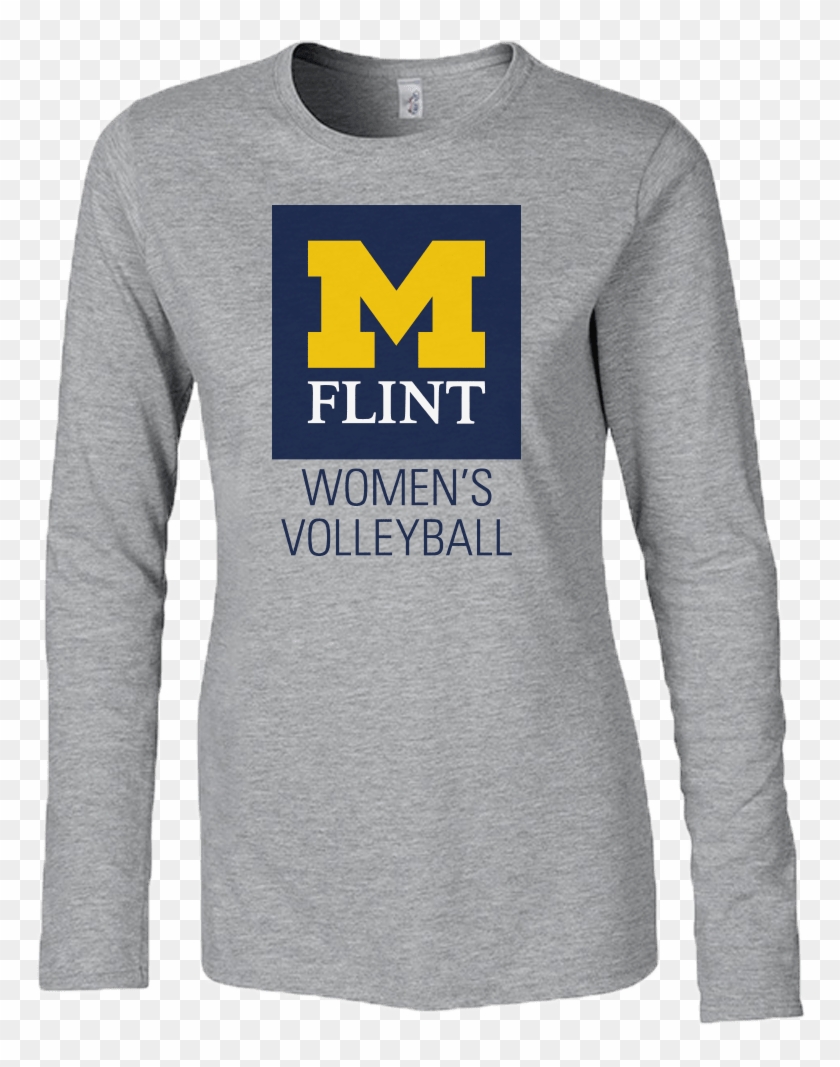 Women's Michigan Volleyball Long Sleeve Square Logo - T-shirt Clipart #4206006