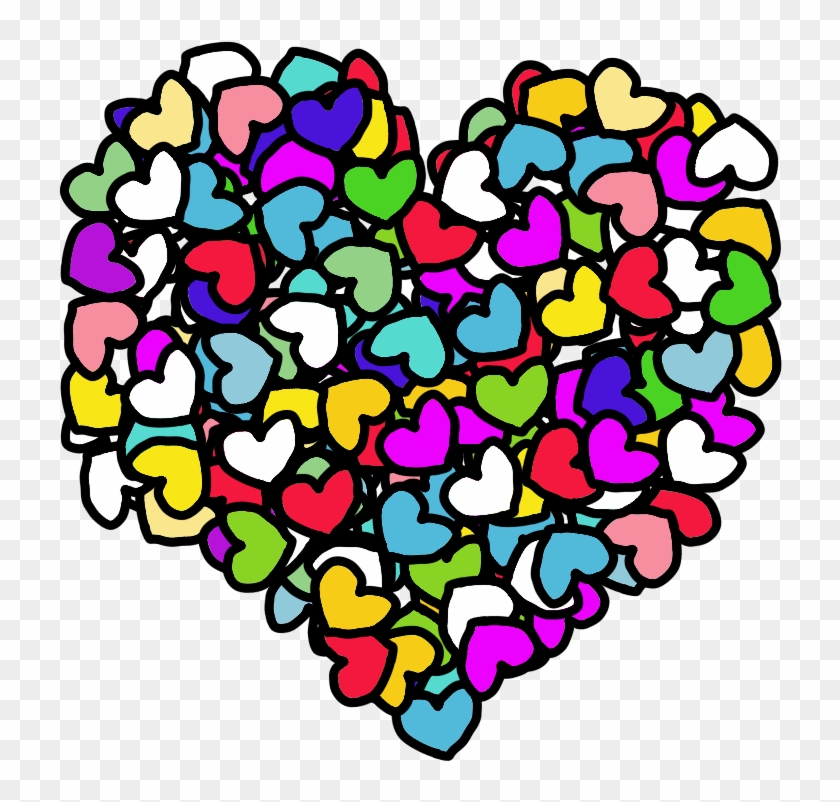 Rainbow Hearts Love Clipart