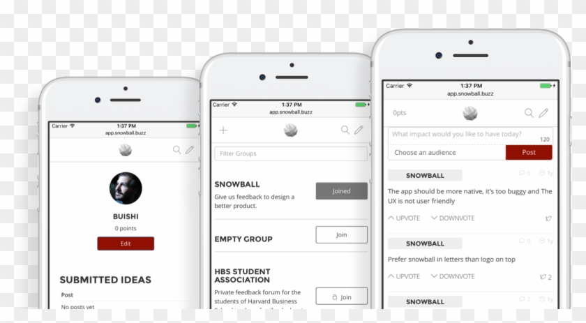 Snowballapp , Png Download - Iphone Clipart