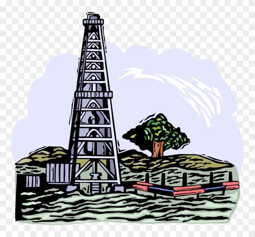 Vector Illustration Of Fossil Fuel Petroleum And Gas - Illustration Clipart