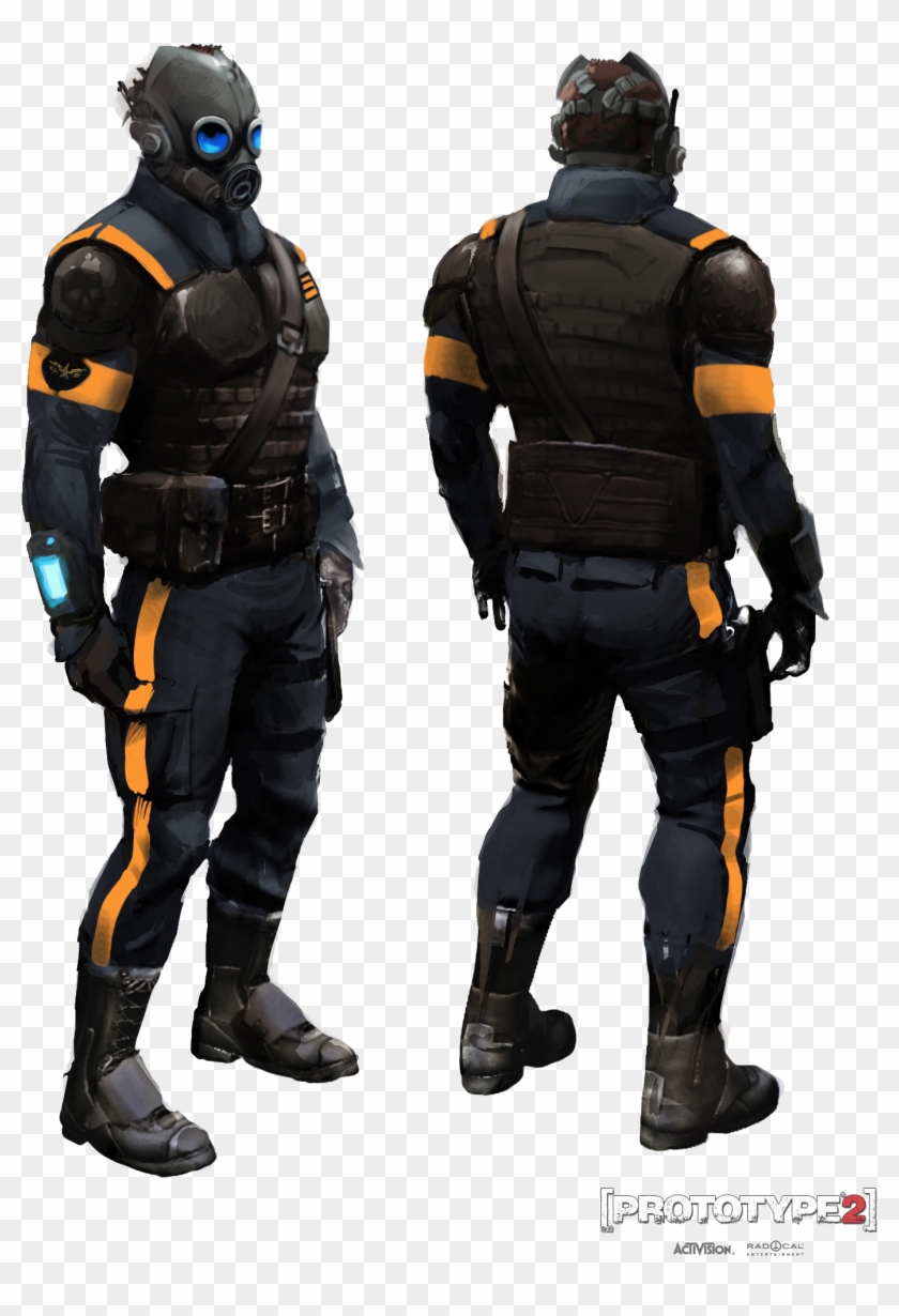 Prototype Png File - Blackwatch Prototype 2 Soldier Clipart