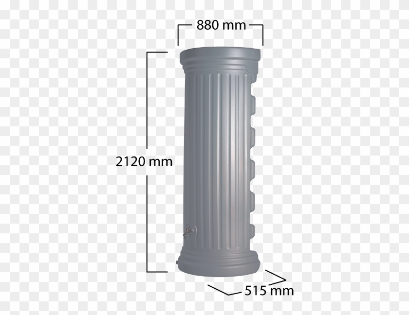 Column Wall Tank Stone Grey - Colonne Romaine Clipart
