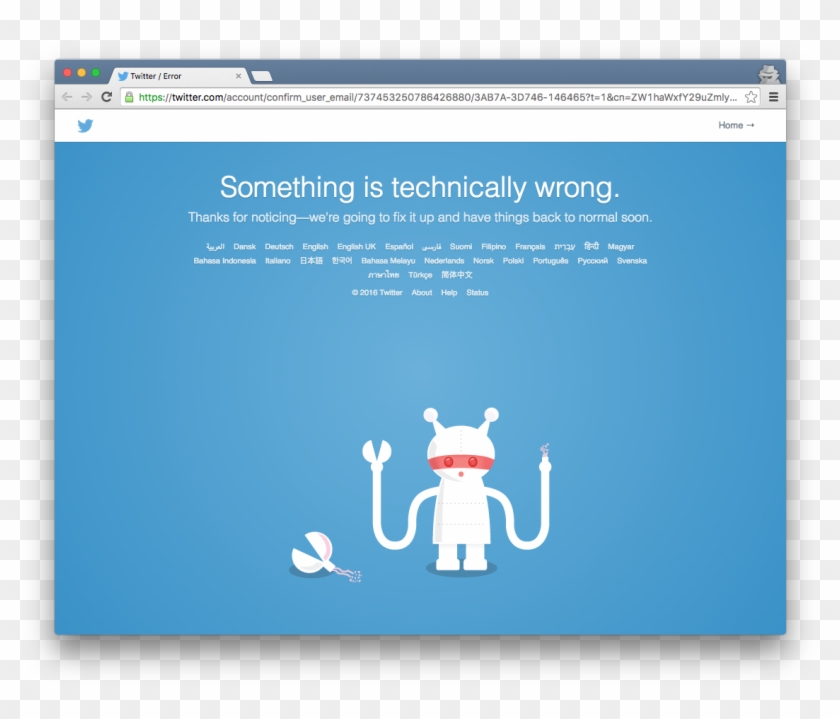 Fastmailverified Account - Twitter Error Message Clipart