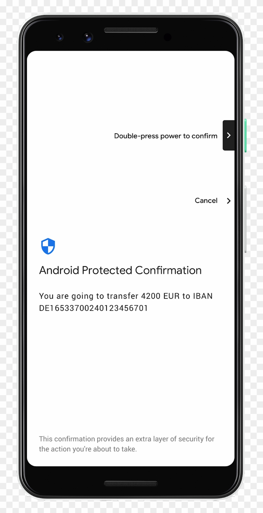 Android Protected Confirmation Clipart