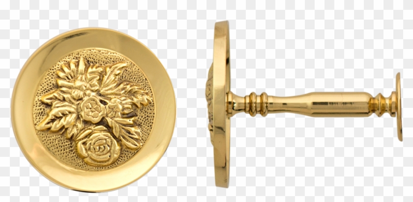 Embossed Boquet Holdback Brass - Antique Clipart #4208982
