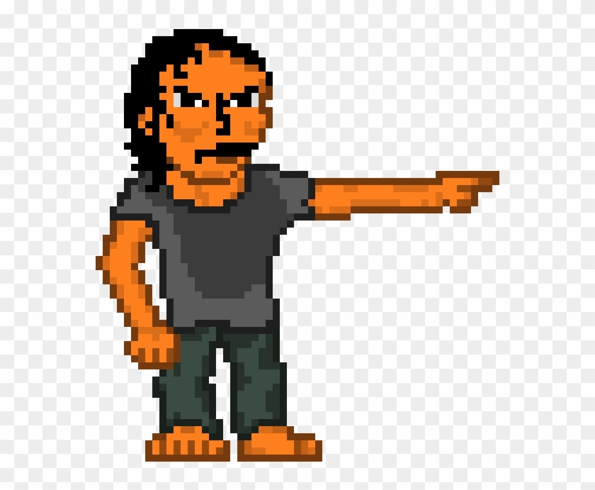 Mad Dog - Squidward Pixel Art Grid Clipart