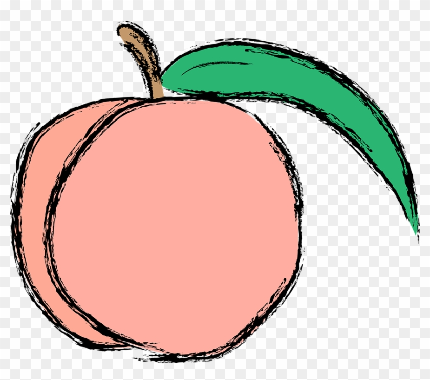 Peach Clipart Vector - Cute Peach Transparent Background - Png Download #4210018