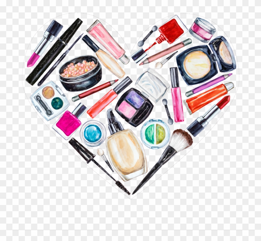 Makeup Fashion Cosmetics Watercolors Watercolor Waterco - Cosmetics Watercolor Clipart #4210268