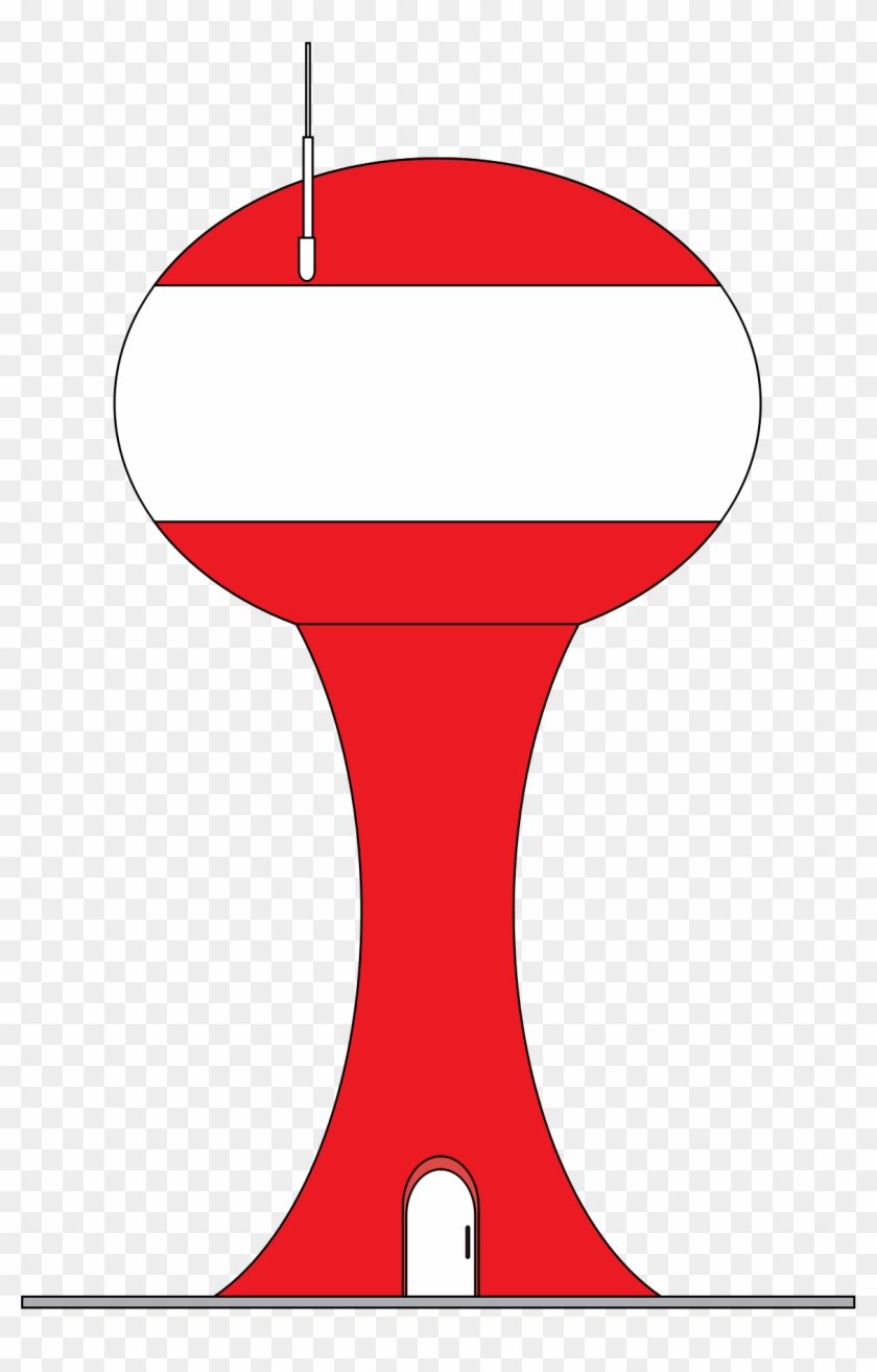 Good Water Tower Peach Clipart Collection This Month - Water Tower Drawings - Png Download #4210634