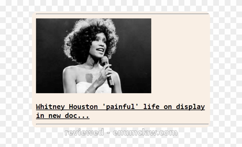 Whitney Houston Black And White Clipart #4210970
