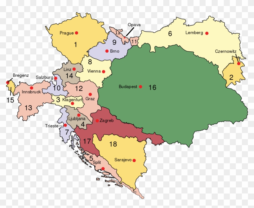 The Jews Of Hungary During The Holocaust - Austria Hungary Map Clipart