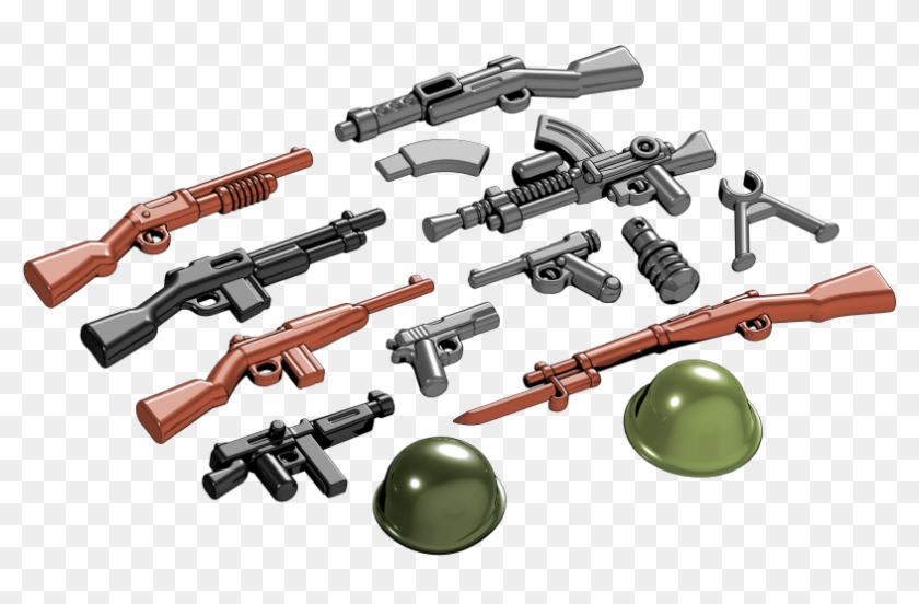 Pacific Battle Pack - Brickarms Ww2 Rifles Clipart #4211284