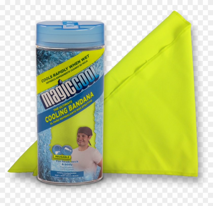 Magic Cool Hi Vis Yellow Cooling Bandana , Png Download - Paper Clipart #4211385