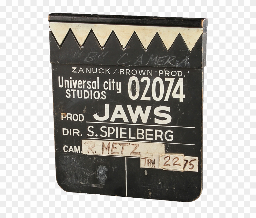 #liveauction2016 #film #prop #movie #jaws #clapperboard - Steven Spielberg Jaws Clipart #4211409