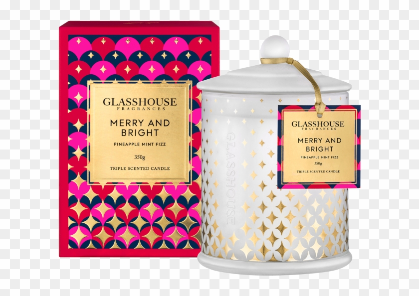 The Glasshouse Limited Edition Merry & Bright Candle - Glasshouse Christmas Candle Clipart
