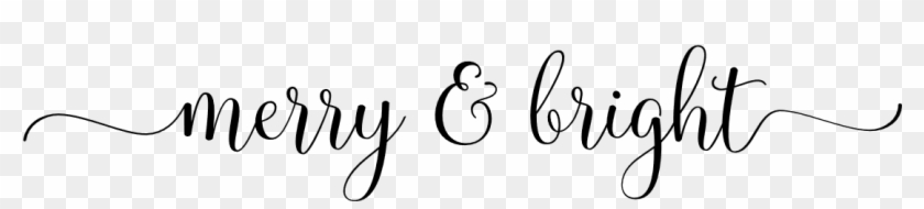 Merry & Bright - Calligraphy Clipart #4211816