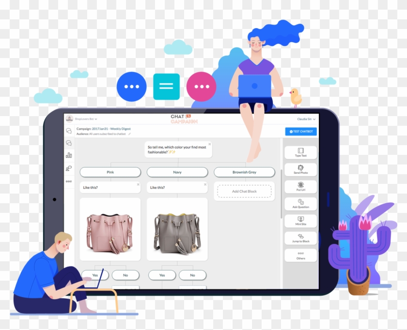 Giveaway Campaign Use Case At Facebook Messenger - Vector Graphics Clipart #4212475