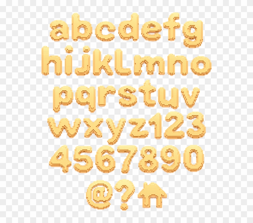 Yellow Pixel Font - Poster Clipart #4213383