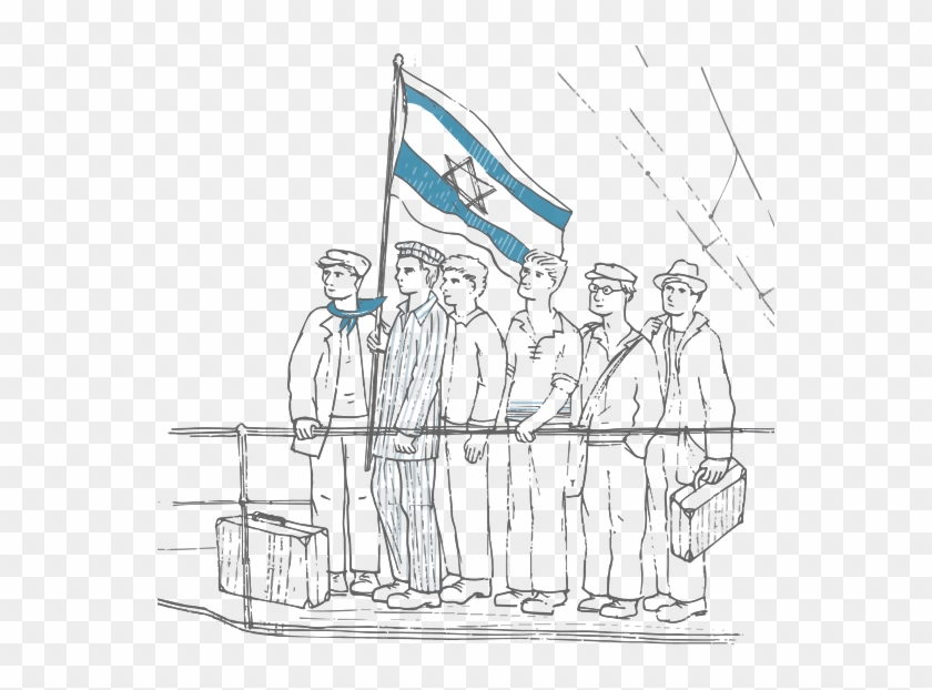 Holocaust Survivors And The State Of Israel - Israel Drawing Png Clipart #4213640