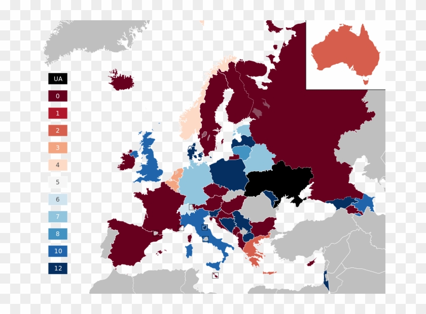 Jury Points To Ukraine Esc16 - Average Iq In European Countries Clipart #4213815