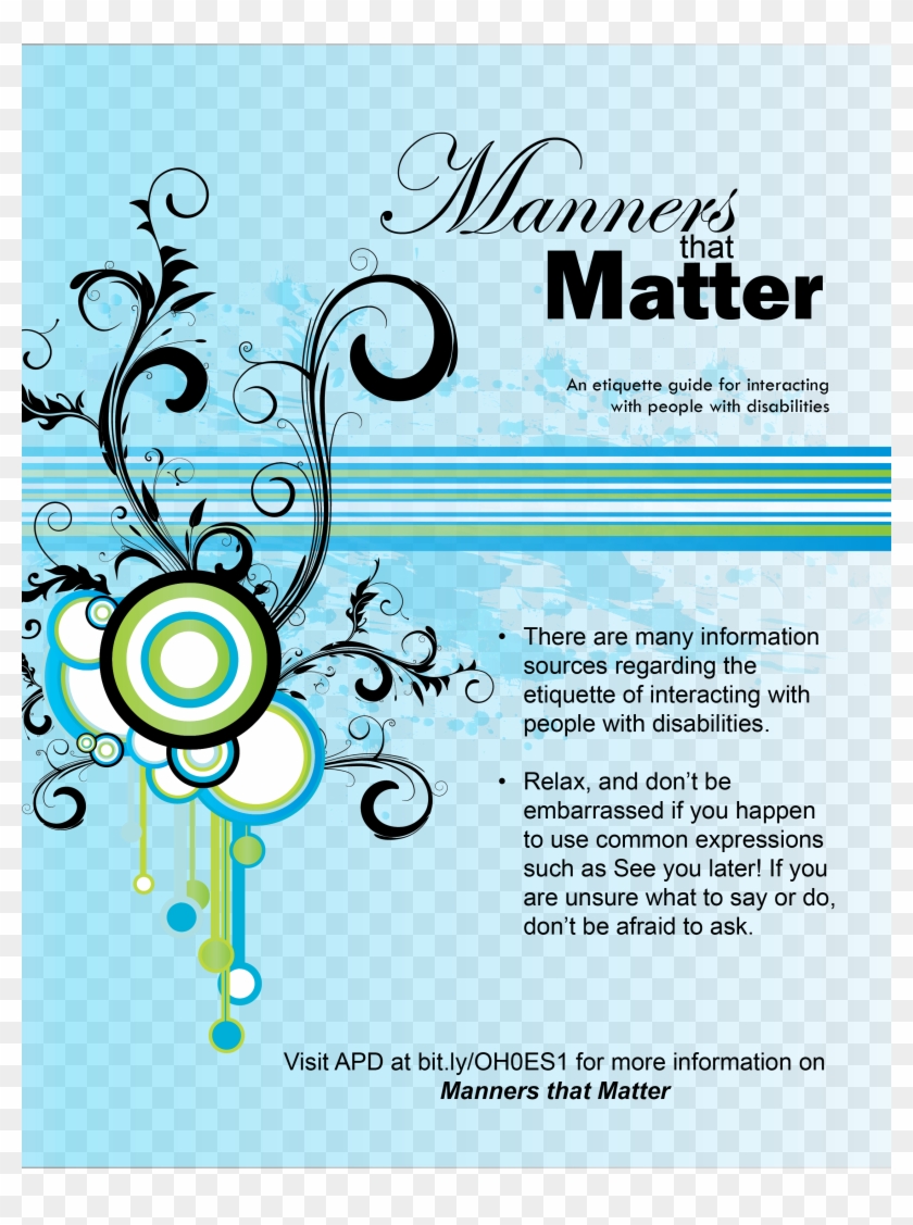Manners That Matter - Poster Design Background Music Clipart #4214431
