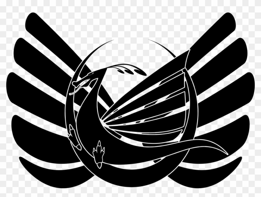 Logo Chinese Dragon Black And White - Mentahan Logo Esport Naga Clipart