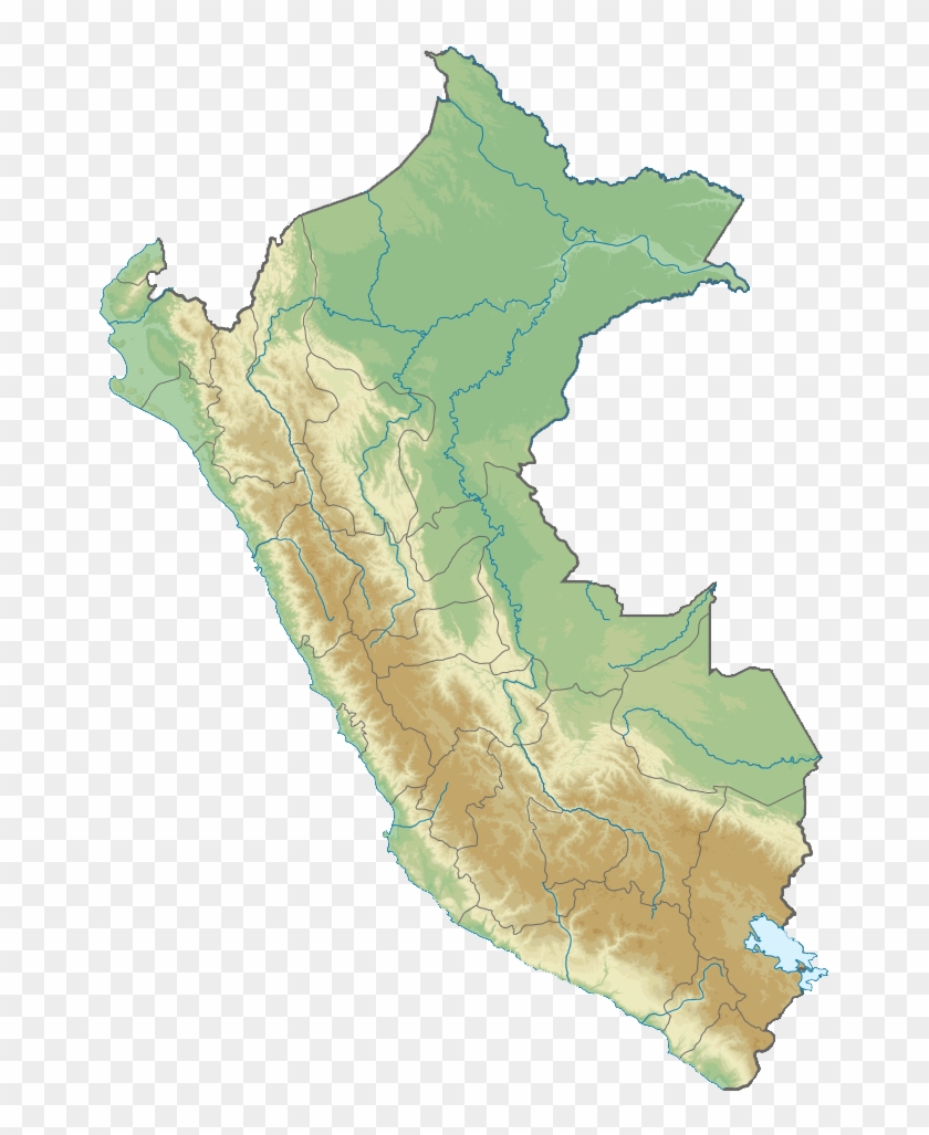Mapa Fisico Peru Fondo Transparente - Peru Geographical Map Clipart