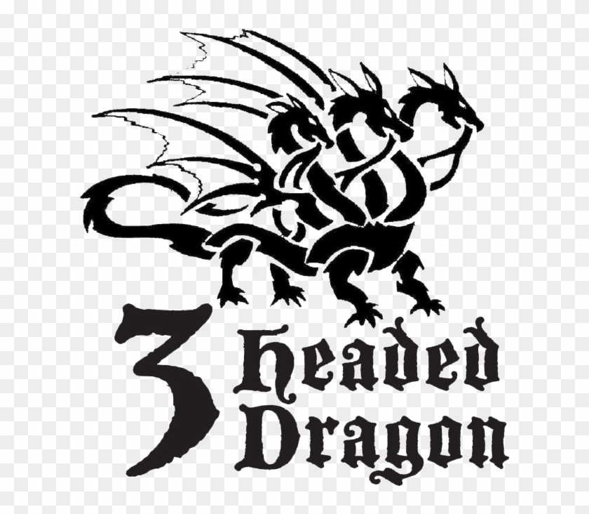 3 Headed Dragon - Three Headed Dragon Logo Clipart #4214883