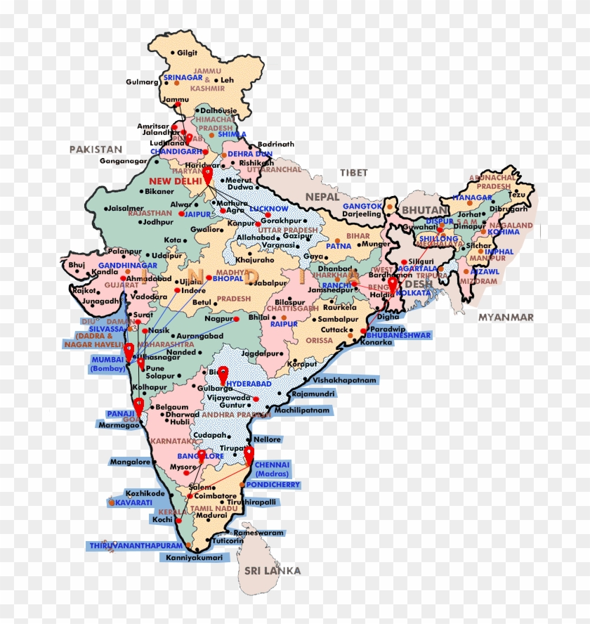 Distribution - Languages Of India In Tamil Clipart