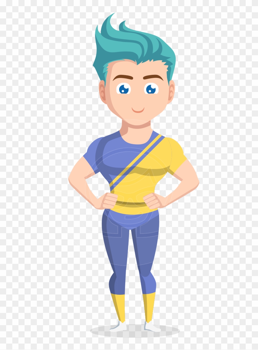 Flat Vector Sportsman Cartoon Vector Character Aka - Sport Cartoon Characters Clipart