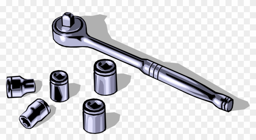 Ratchet Vector Wrench - Ratchet And Socket Vector Clipart (#4216612) -  PikPng