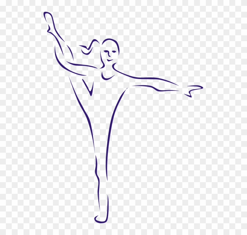 Gymnast, Gymnastic, Sports, Fitness, Athlete, Strength - Gymnastics Line Drawing Clipart