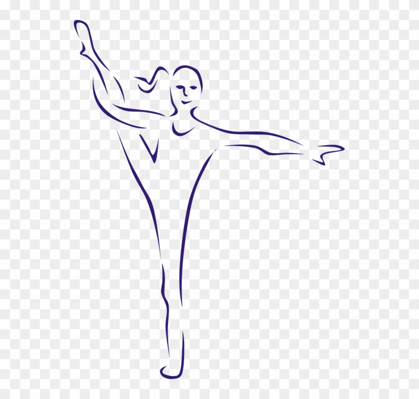 Gymnast, Gymnastic, Sports, Fitness, Athlete, Strength - Gymnastics Line Drawing Clipart #4216687