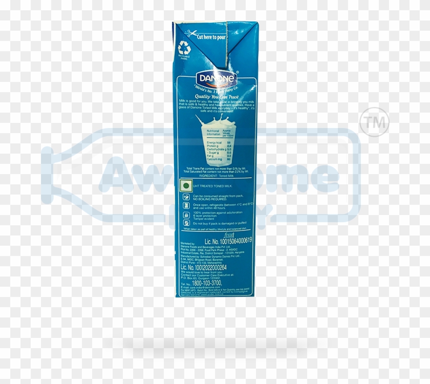 Awesome Dairy Danone Toned Milk 1lit Image - Brochure Clipart