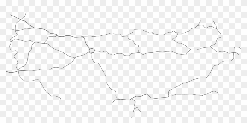 Turkey Blank Roads - Line Art Clipart #4218196