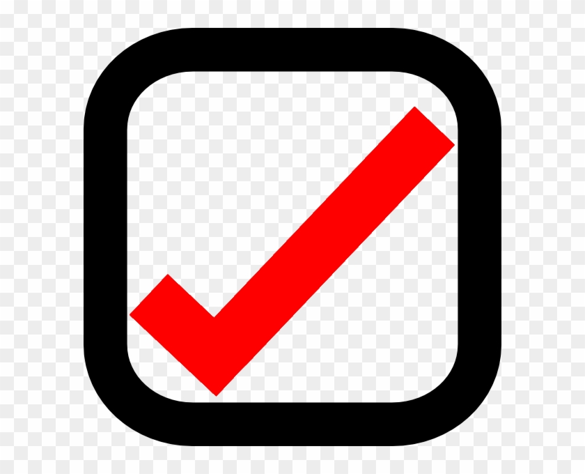 Completed Tick Check Box Hi - Check Box Red Cross Clipart