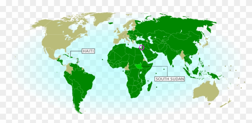 Map Of Countries That Recognize The State Of Palestine - Europe And South America Clipart
