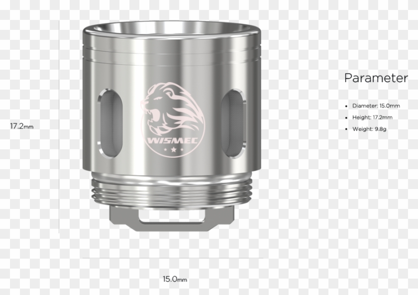 Ws02 Triple - Wismec Wm01 Single 0.4 Ohm Coil Head Clipart
