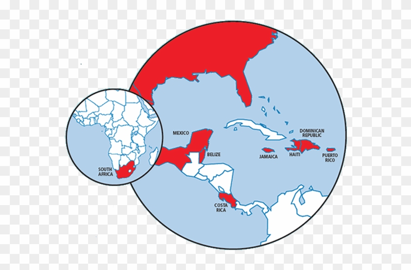 Map - Haiti And Costa Rica Map Clipart