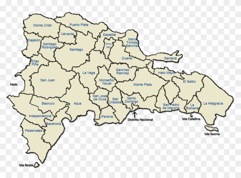 Dominican - Blank Map Of The Dominican Republic Clipart