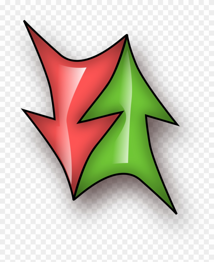 Top Down And Bottom Up Design Arrow Clip Art - Pfeil Hoch Und Runter - Png Download