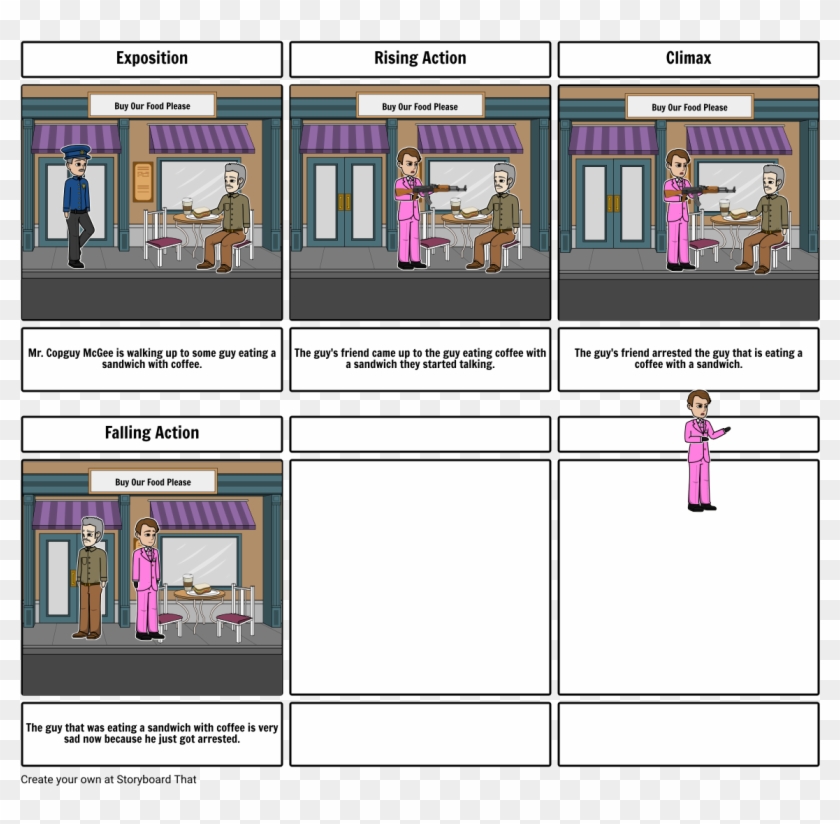 Copguy Mcgee Versus The Sand-coffee Eater - Baptism Of Jesus Storyboard Clipart