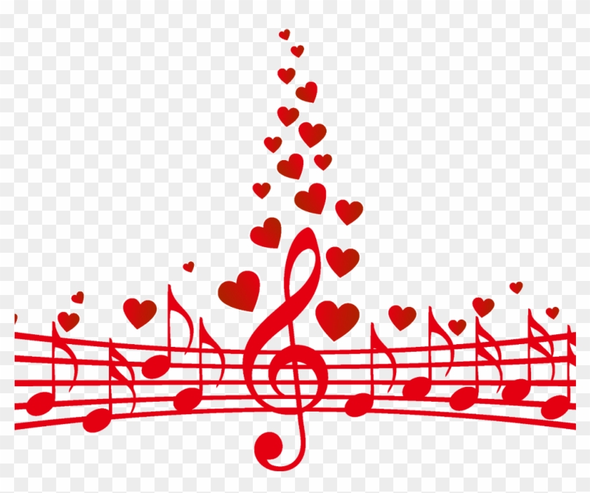#mq #red #heart #hearts #music #notes #note - نوته موسيقية Clipart