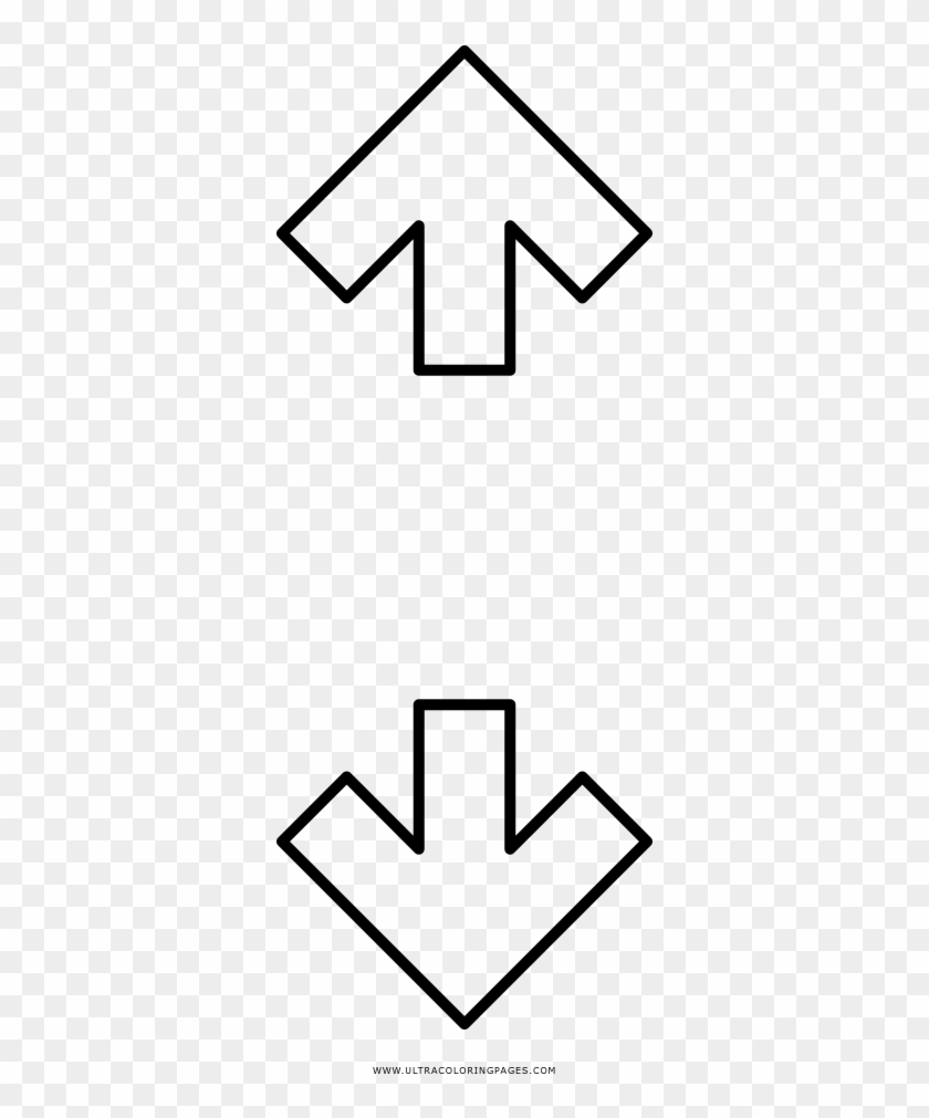 Up Down Arrows Coloring Page - Sign Clipart