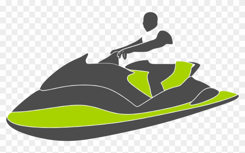 Green Jet Ski - Jet Ski Logo Vector Clipart #4221999