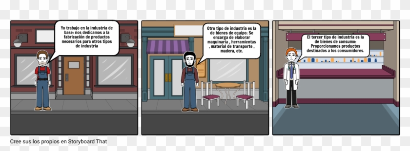 La Industria - Clothing Store Comic Strip Clipart #4222008