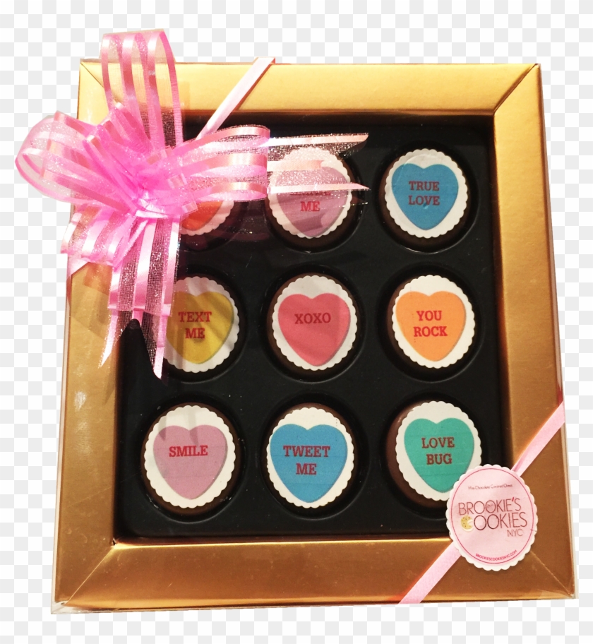 Conversation Hearts Mini Chocolate Covered Oreos Gift - Chocolate Covered Oreos Gift Clipart